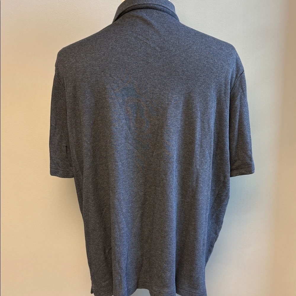 Lands’ End Polo Shirt XL Gray 100% Cotton Short Sleeve Pocket EUC - Picture 4 of 7